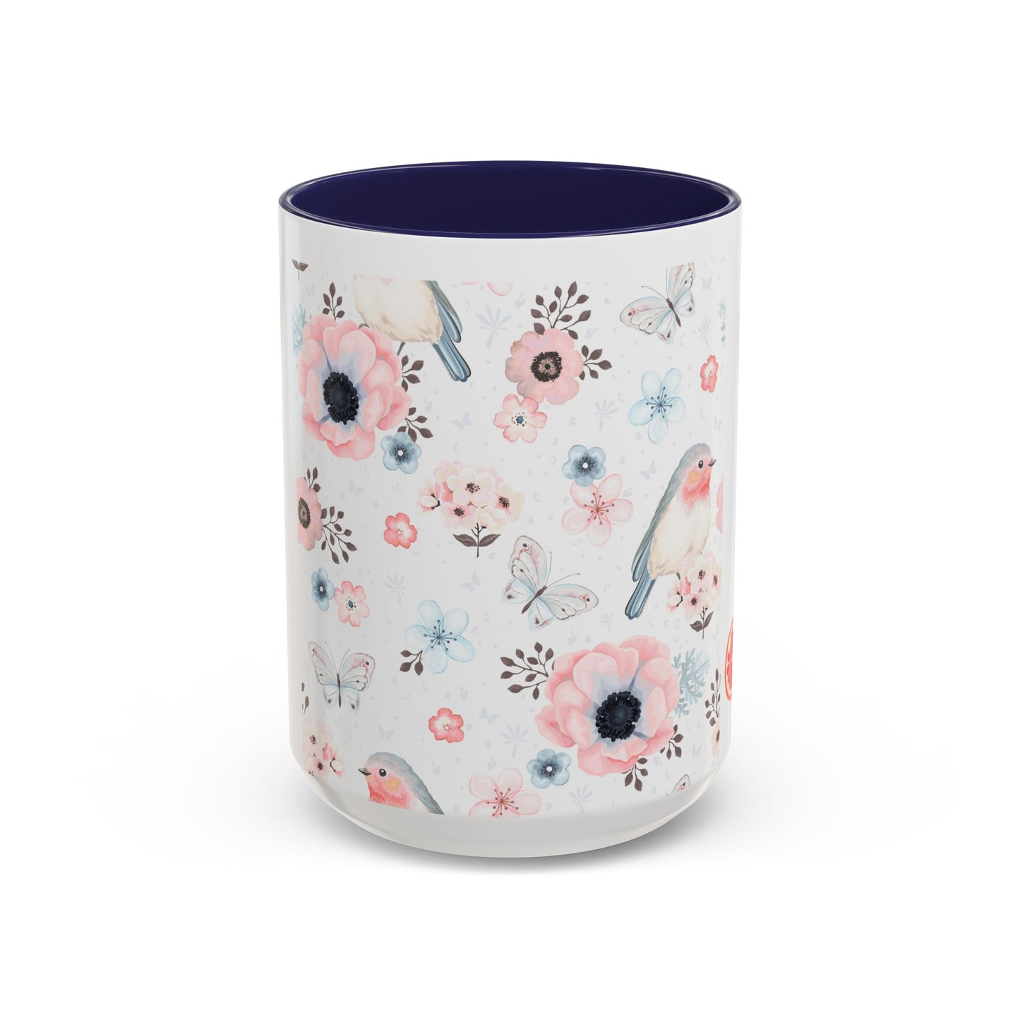 Floral Bird Accent Coffee Mug | Perfect for Nature Lovers, Cute Gift Idea for Birthdays, Home Decor, Eco-Friendly, Tea Lovers