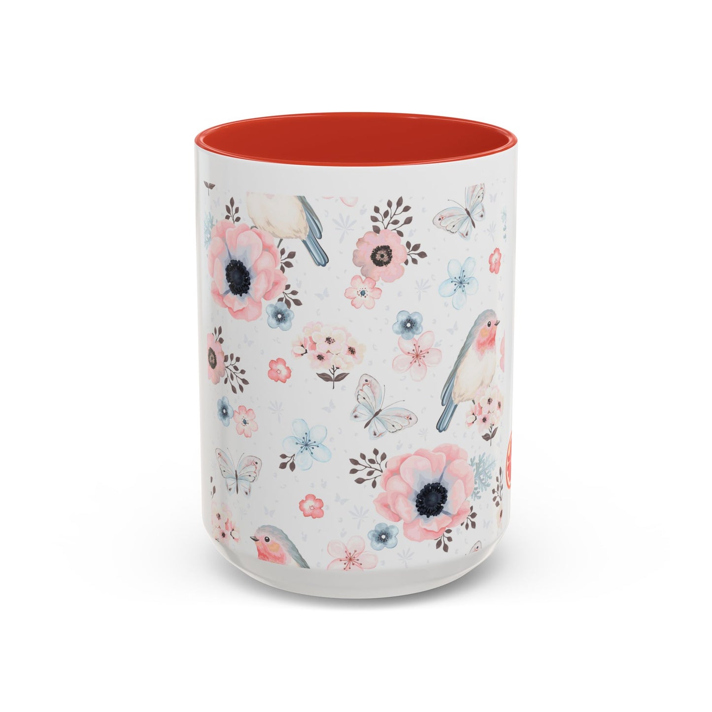 Floral Bird Accent Coffee Mug | Perfect for Nature Lovers, Cute Gift Idea for Birthdays, Home Decor, Eco-Friendly, Tea Lovers
