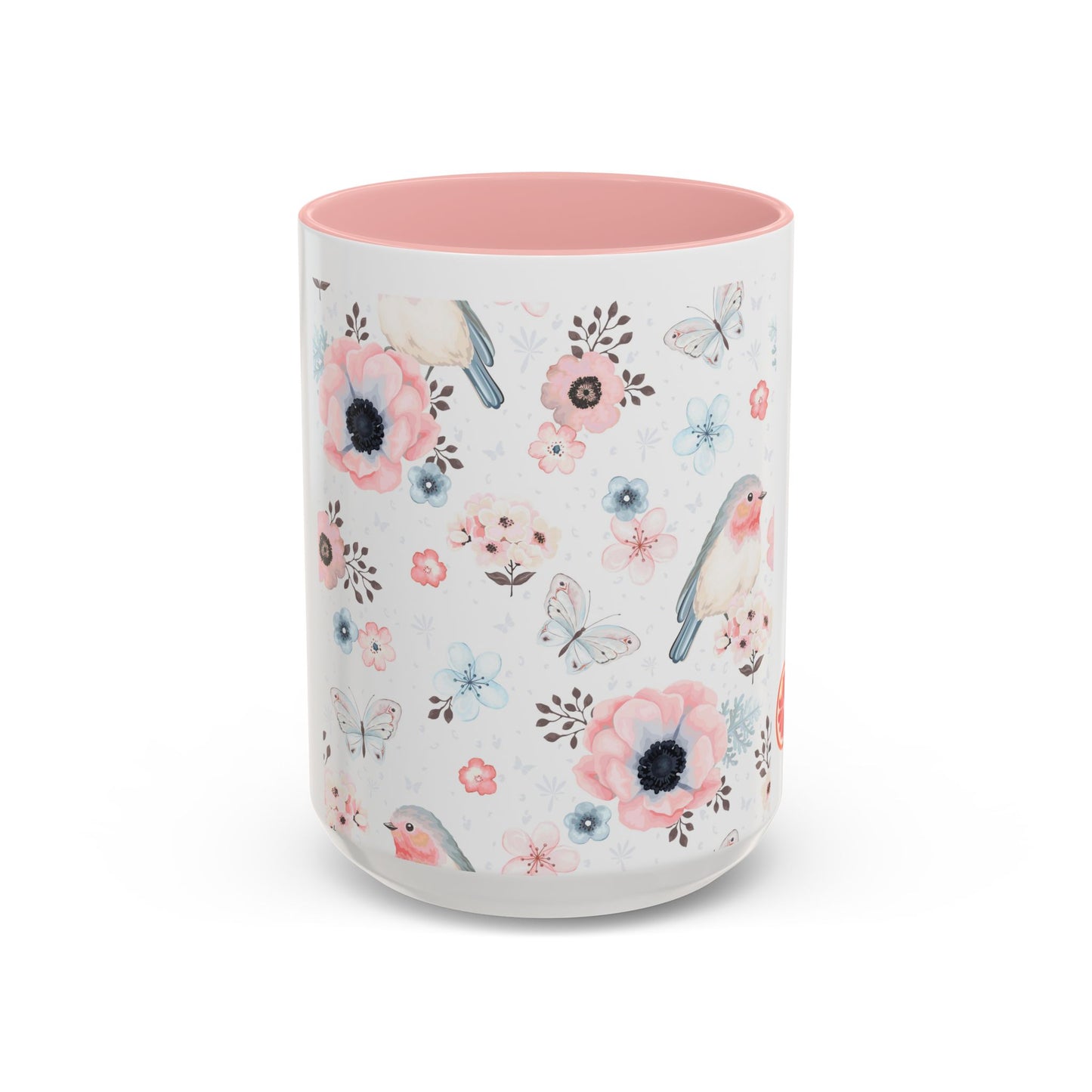 Floral Bird Accent Coffee Mug | Perfect for Nature Lovers, Cute Gift Idea for Birthdays, Home Decor, Eco-Friendly, Tea Lovers