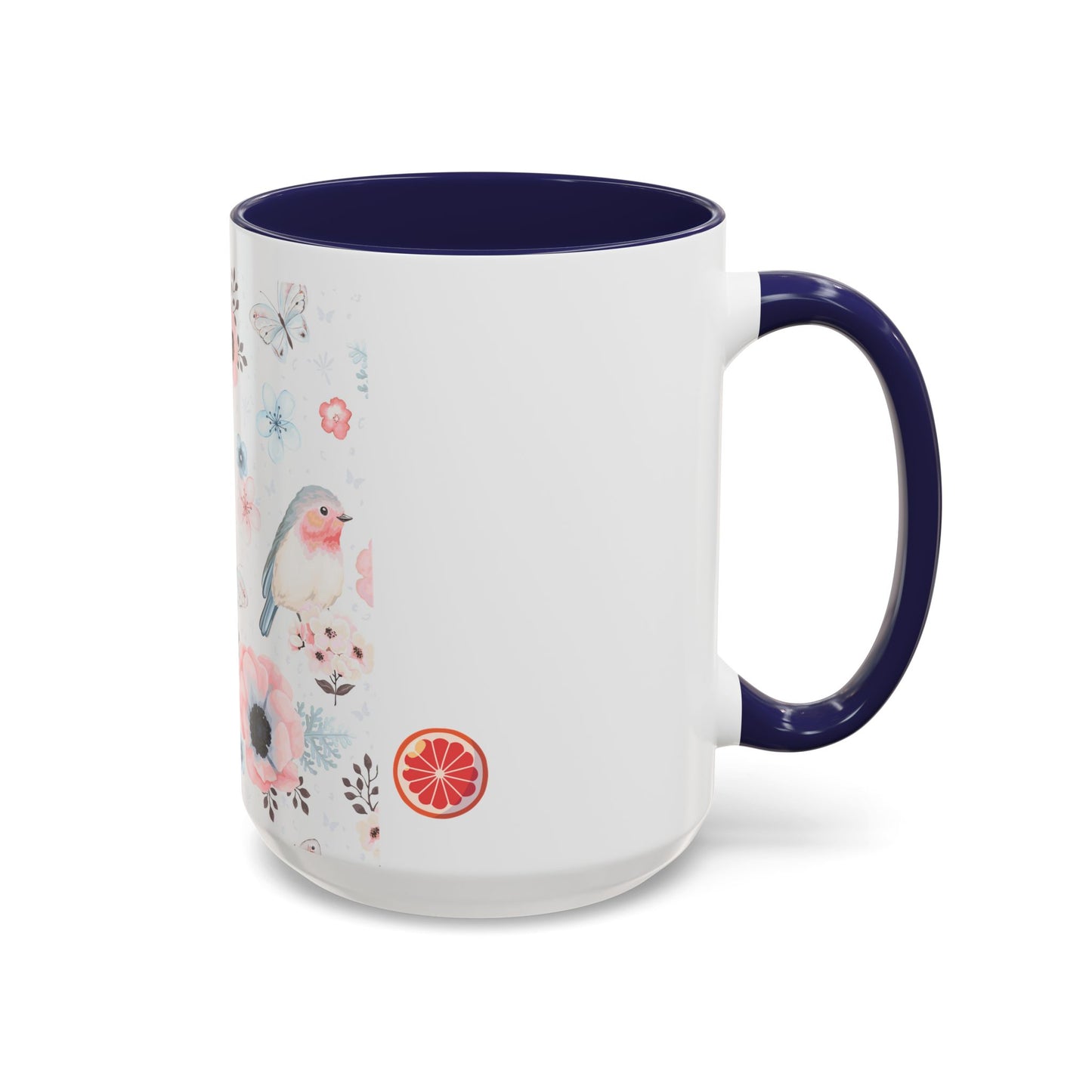 Floral Bird Accent Coffee Mug | Perfect for Nature Lovers, Cute Gift Idea for Birthdays, Home Decor, Eco-Friendly, Tea Lovers