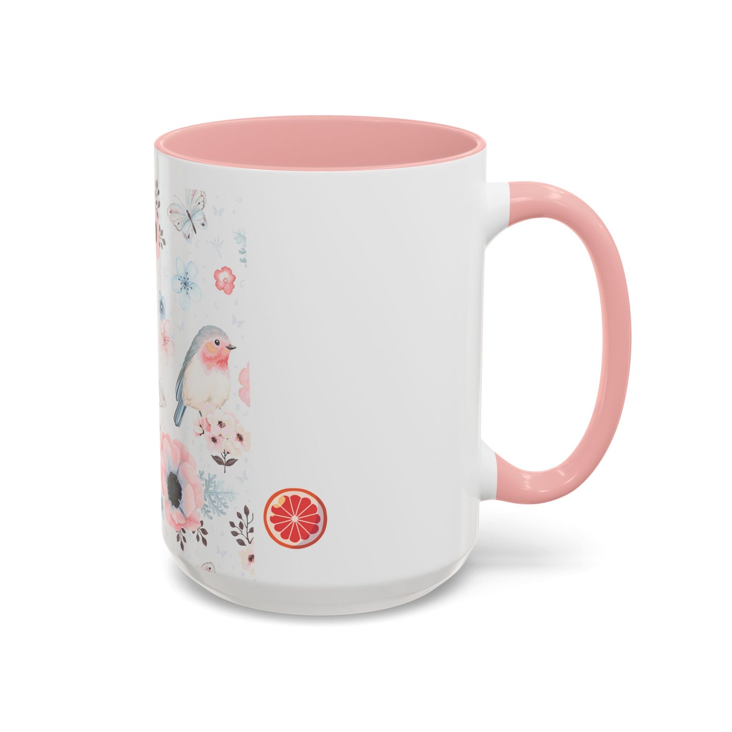 Floral Bird Accent Coffee Mug | Perfect for Nature Lovers, Cute Gift Idea for Birthdays, Home Decor, Eco-Friendly, Tea Lovers