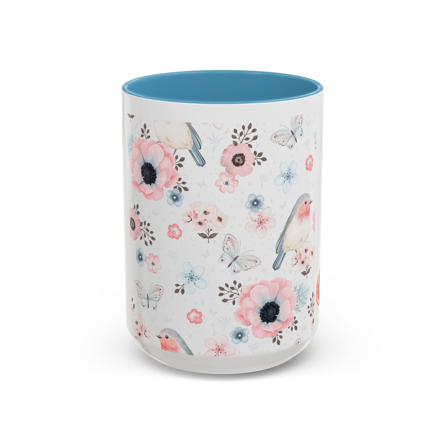 Floral Bird Accent Coffee Mug | Perfect for Nature Lovers, Cute Gift Idea for Birthdays, Home Decor, Eco-Friendly, Tea Lovers