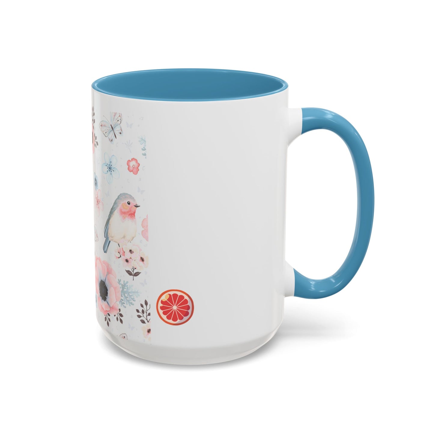 Floral Bird Accent Coffee Mug | Perfect for Nature Lovers, Cute Gift Idea for Birthdays, Home Decor, Eco-Friendly, Tea Lovers